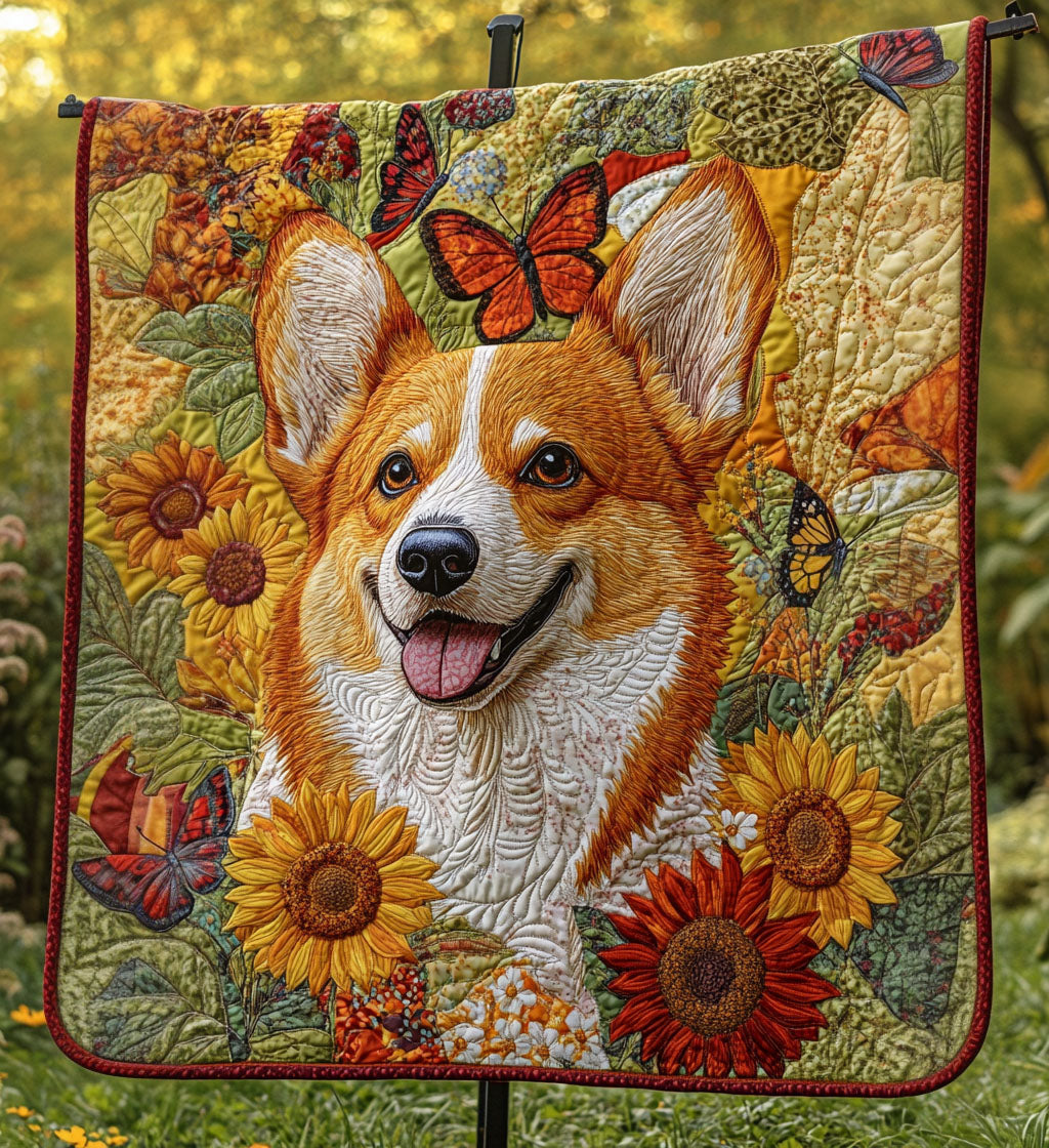 Corgi Times Quilted Blanket - Throw (55" x 60")