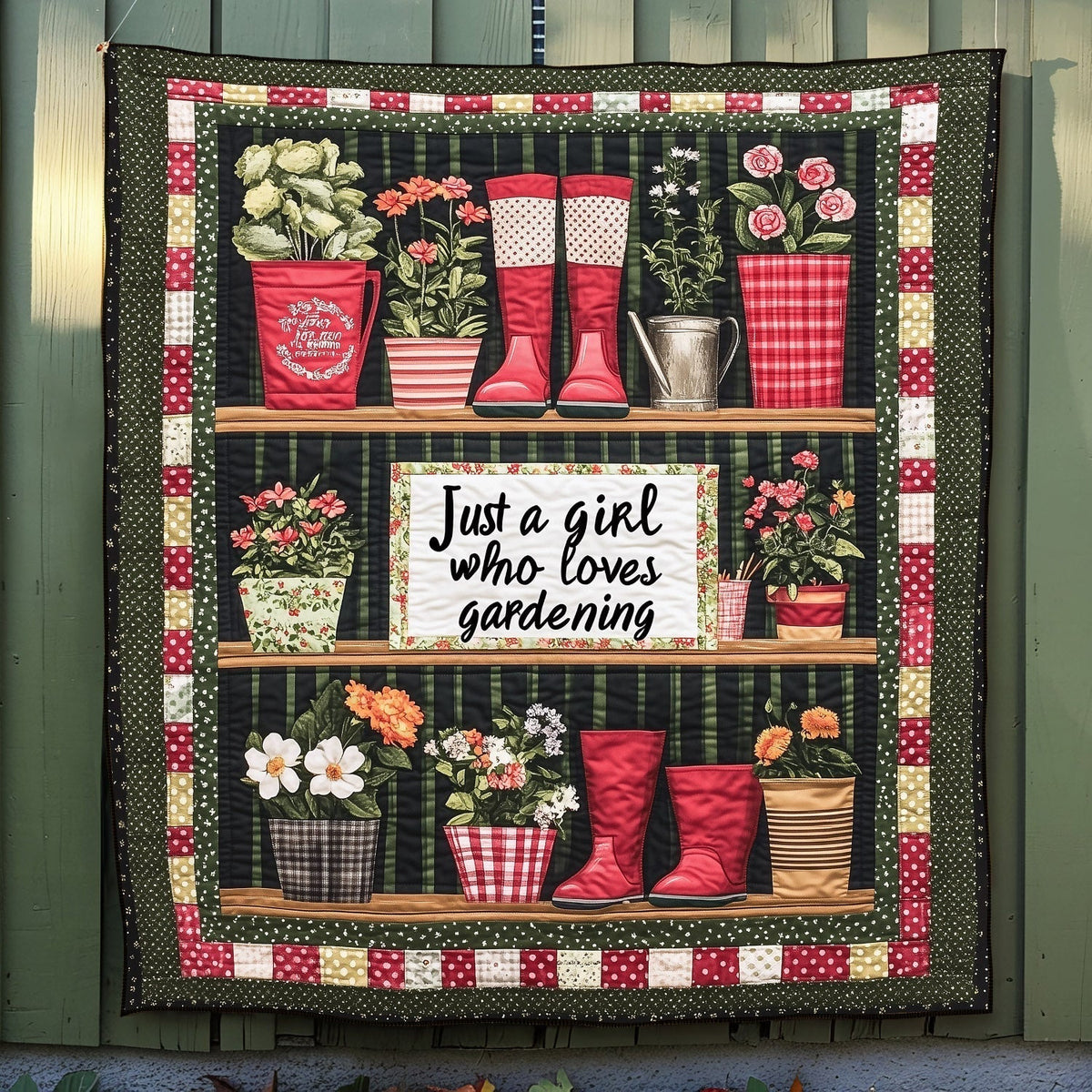 Cottage Garden Quilted Blanket - Throw (55" x 60")