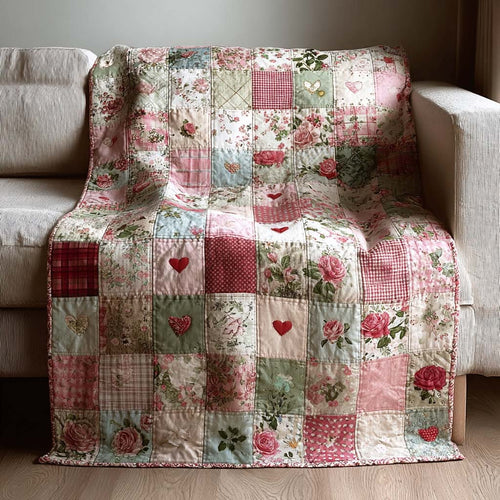 Cottage Rose Patchwork Quilted Blanket - Baby (30" x 40") - Pack 1