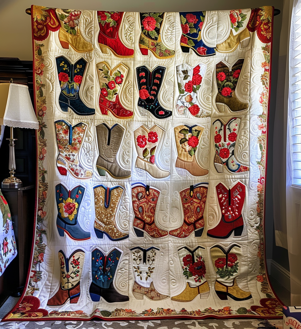 Country Charm Quilted Blanket - Throw (55" x 60")
