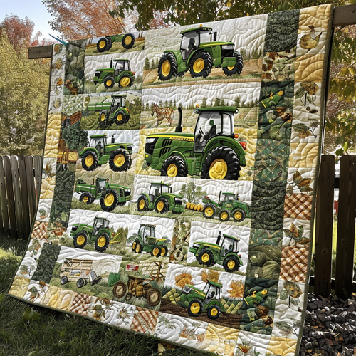 Country Colors Quilted Blanket - Throw (55" x 60")