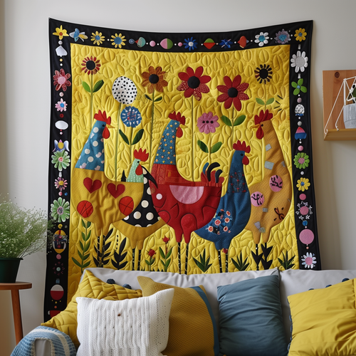 Country Cottage Farm Quilted Blanket - Throw (55" x 60")