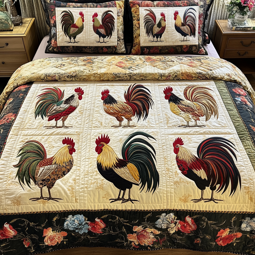 Country Comfort 3-Piece Quilted Bedding Set - Single (59" x 70")