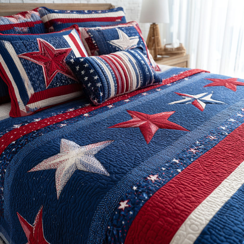 Country Pride 3-Piece Quilted Bedding Set - Single (59" x 70")