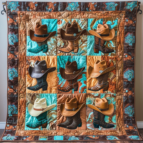 Cowboy Legacy Quilted Blanket - Throw (55" x 60")