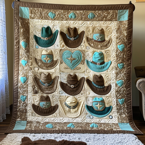 Throw (55'' x 60'') /Cowboy Charm Quilted Blanket