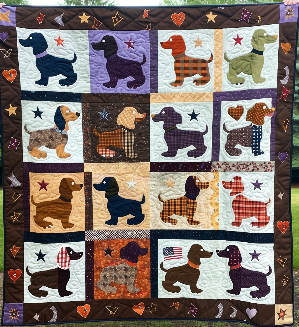 Cozy Canine Comfort Quilted Blanket - Throw (55" x 60")