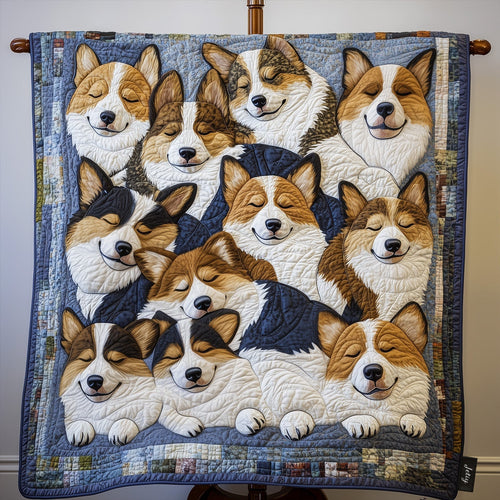 Cozy Canine Slumber Quilted Blanket - Throw (55" x 60")