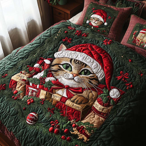 Cozy Christmas Box 3-Piece Quilted Bedding Set - Single (59" x 70")