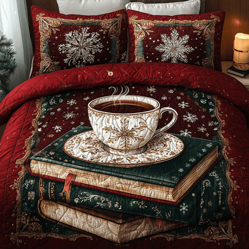 Cozy Book 3-Piece Quilted Bedding Set - Single (59" x 70")