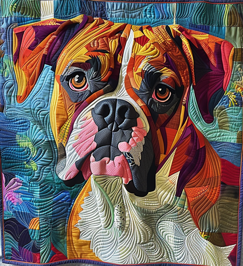 Cozy Boxer Quilted Blanket - Throw (55" x 60")