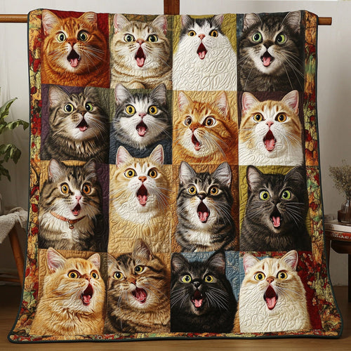 Cozy Catscape Quilted Blanket - Throw (55" x 60")