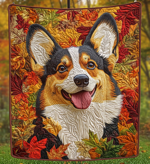 Cozy Corgi Quilted Blanket - Throw (55" x 60")