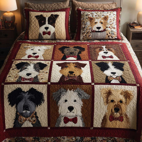 Cozy Pup 3-Piece Quilted Bedding Set - Single (59" x 70")