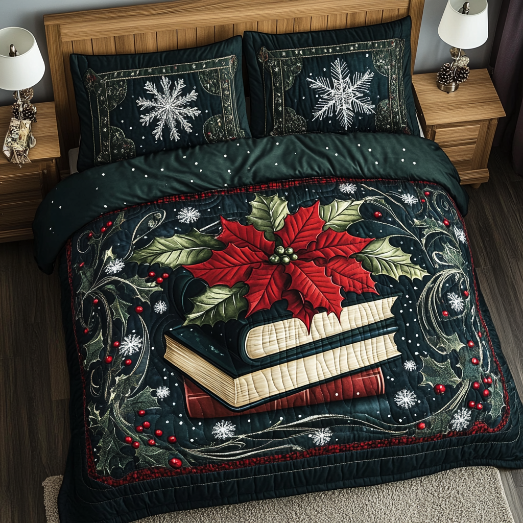 Cozy Reading 3-Piece Quilted Bedding Set - Single (59" x 70")