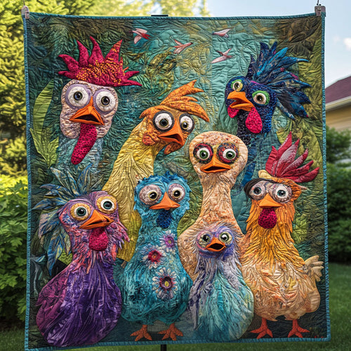 Crazy Coop Quilted Blanket - Throw (55" x 60")