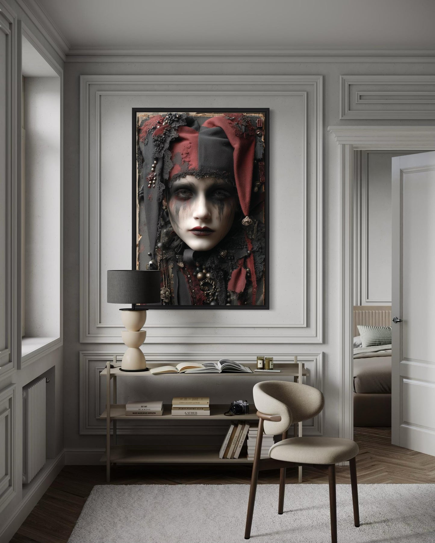 Creepy Victorian Harlequin Gothic Wall Art