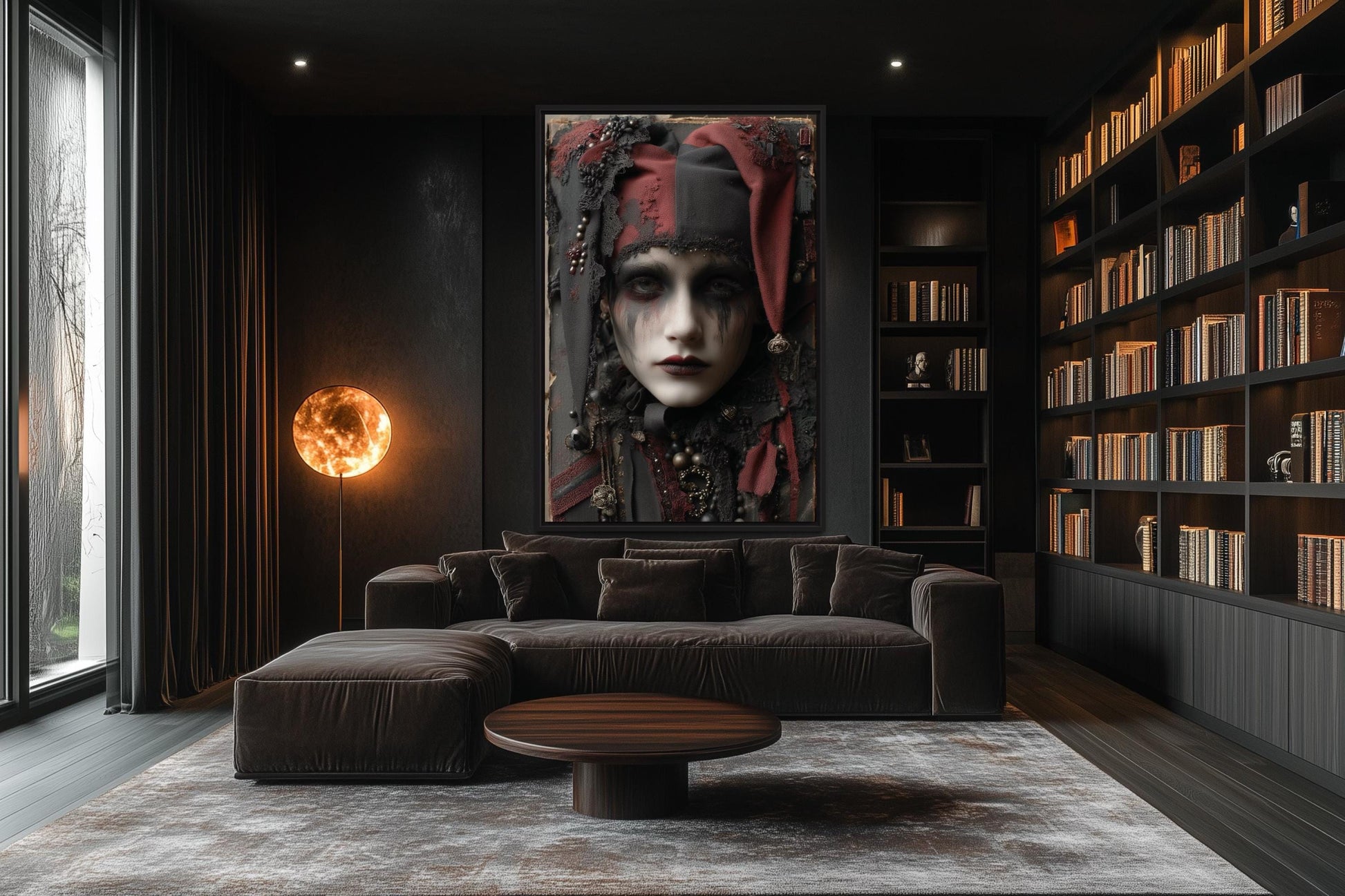 Creepy Victorian Harlequin Gothic Wall Art