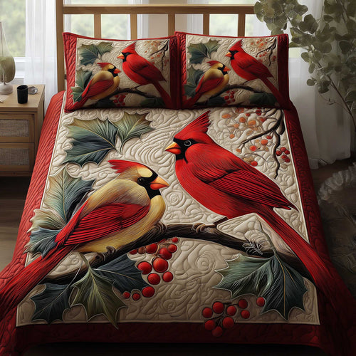 Crimson Family Haven 3-Piece Quilted Bedding Set - Single (59" x 70")