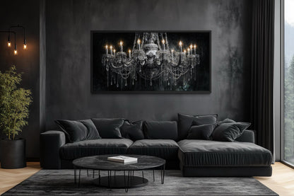 Crystal Chandelier Large Horizontal Canvas Wall Art