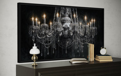Crystal Chandelier Large Horizontal Canvas Wall Art