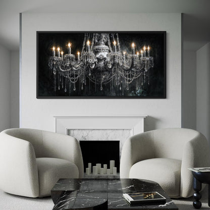 Crystal Chandelier Large Horizontal Canvas Wall Art