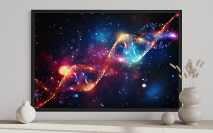 DNA Sequence Framed Canvas Wall Art
