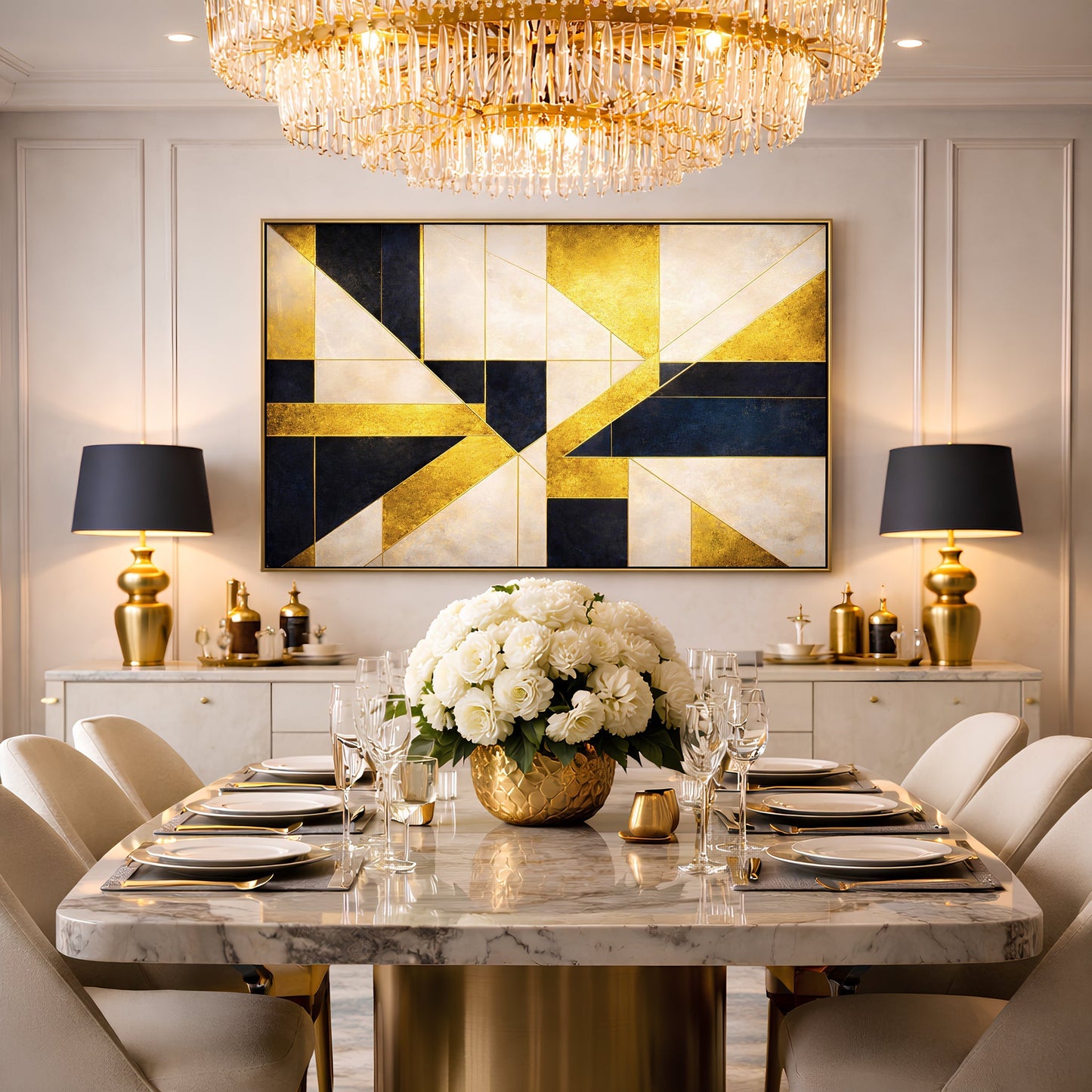 Gilded Geometry Wall Art