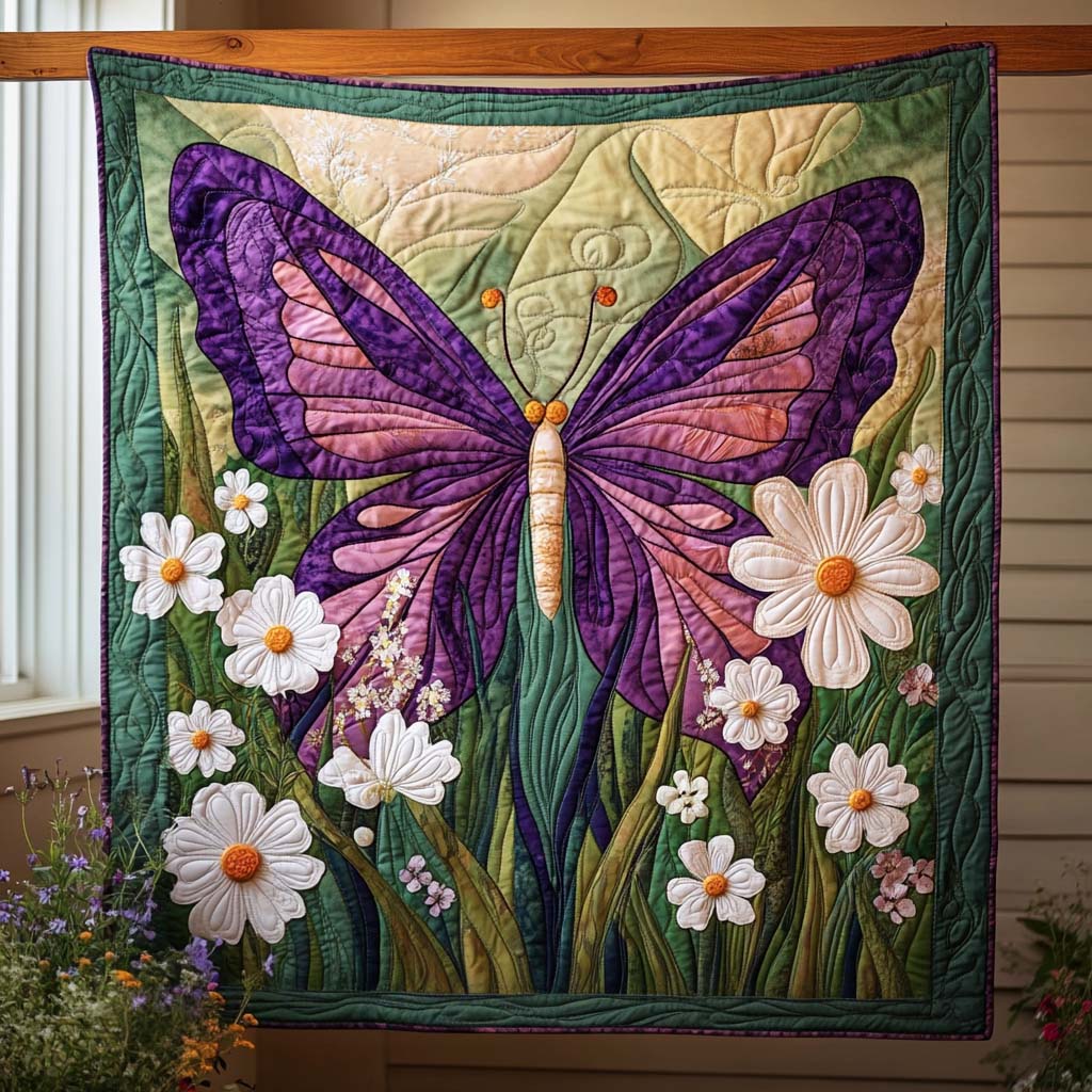 Dainty Dancer Quilted Blanket - Throw (55" x 60")