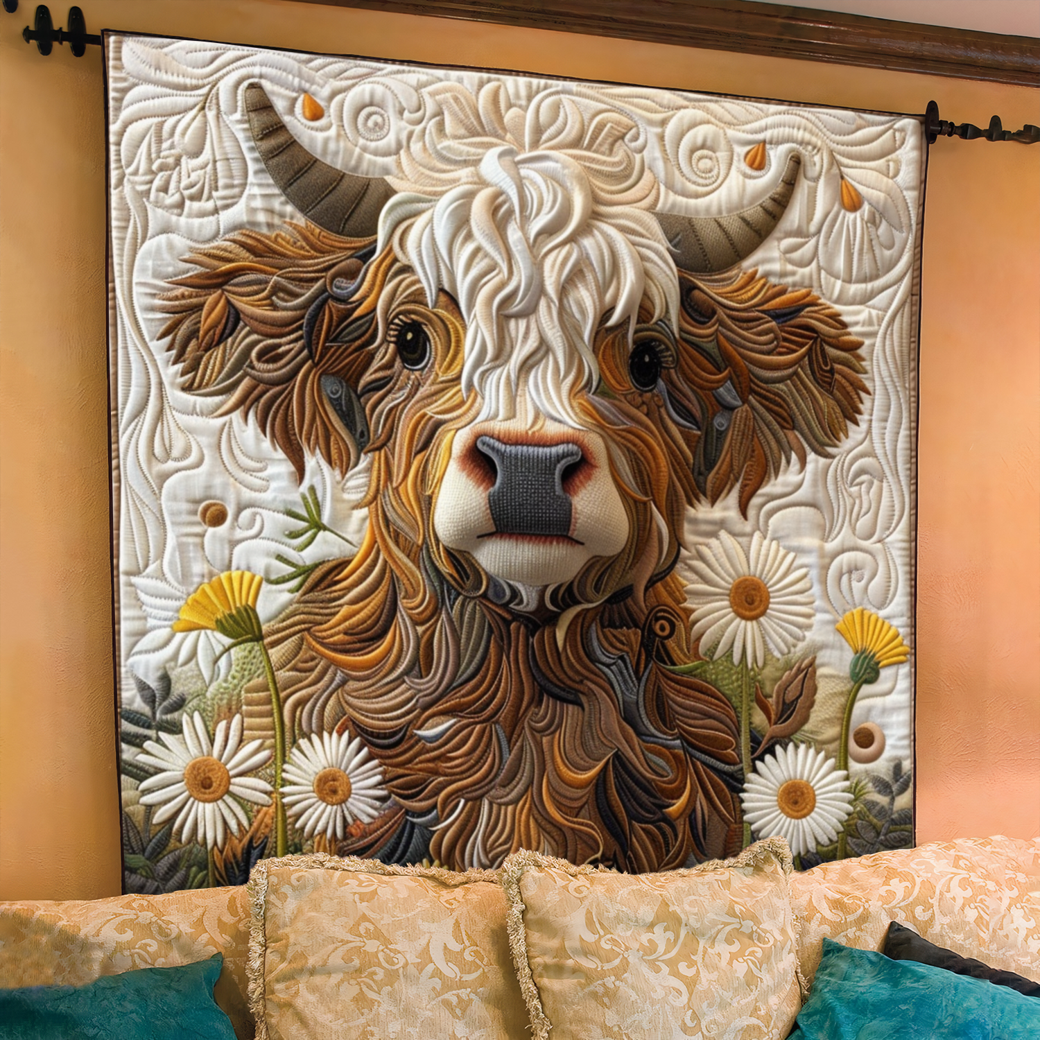 Daisy Delight Quilted Blanket - Throw (55" x 60")