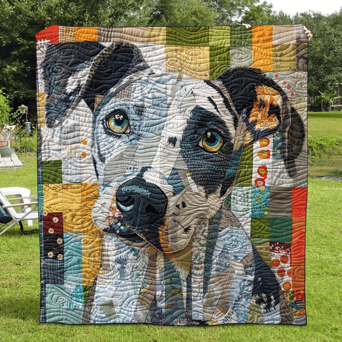 Dalmatian's Eyes Quilted Blanket - Throw (55" x 60")