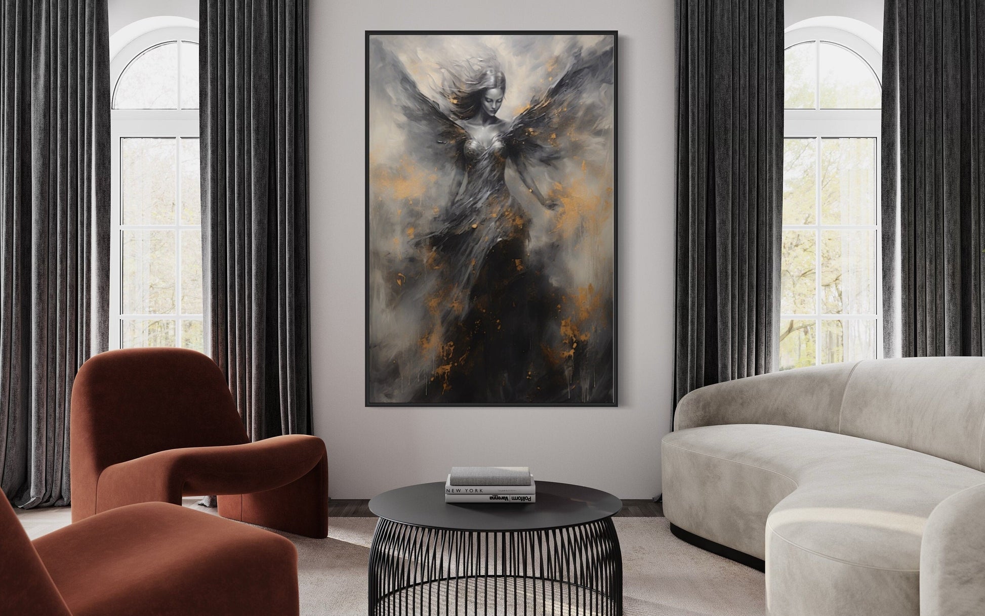 Dark Angel Framed Canvas Wall Art