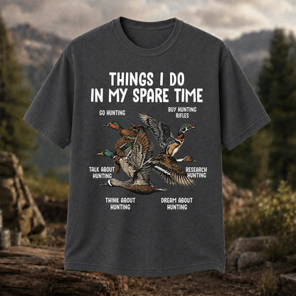 Things I Do in My Spare Time T-Shirt, Duck Hunting Tee