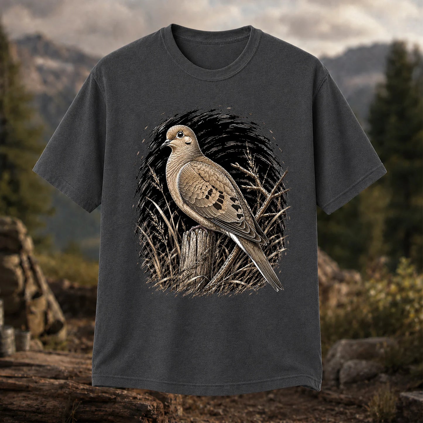 Mourning Dove T-Shirt, Vintage Birdwatcher Nature Tee