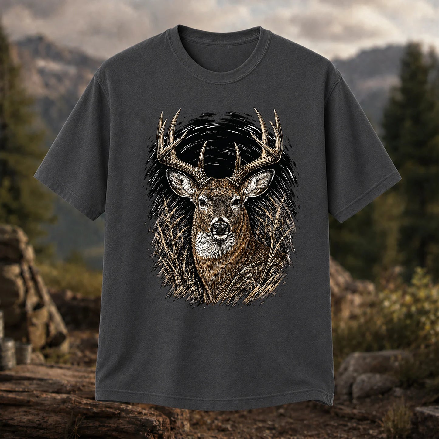 Whitetail Buck T-Shirt, Vintage Deer Hunting Tee