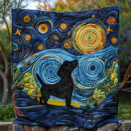Dashie in the Stars Quilted Blanket - Throw (55" x 60")