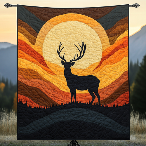 Deer Hill Quilted Blanket - Throw (55" x 60")