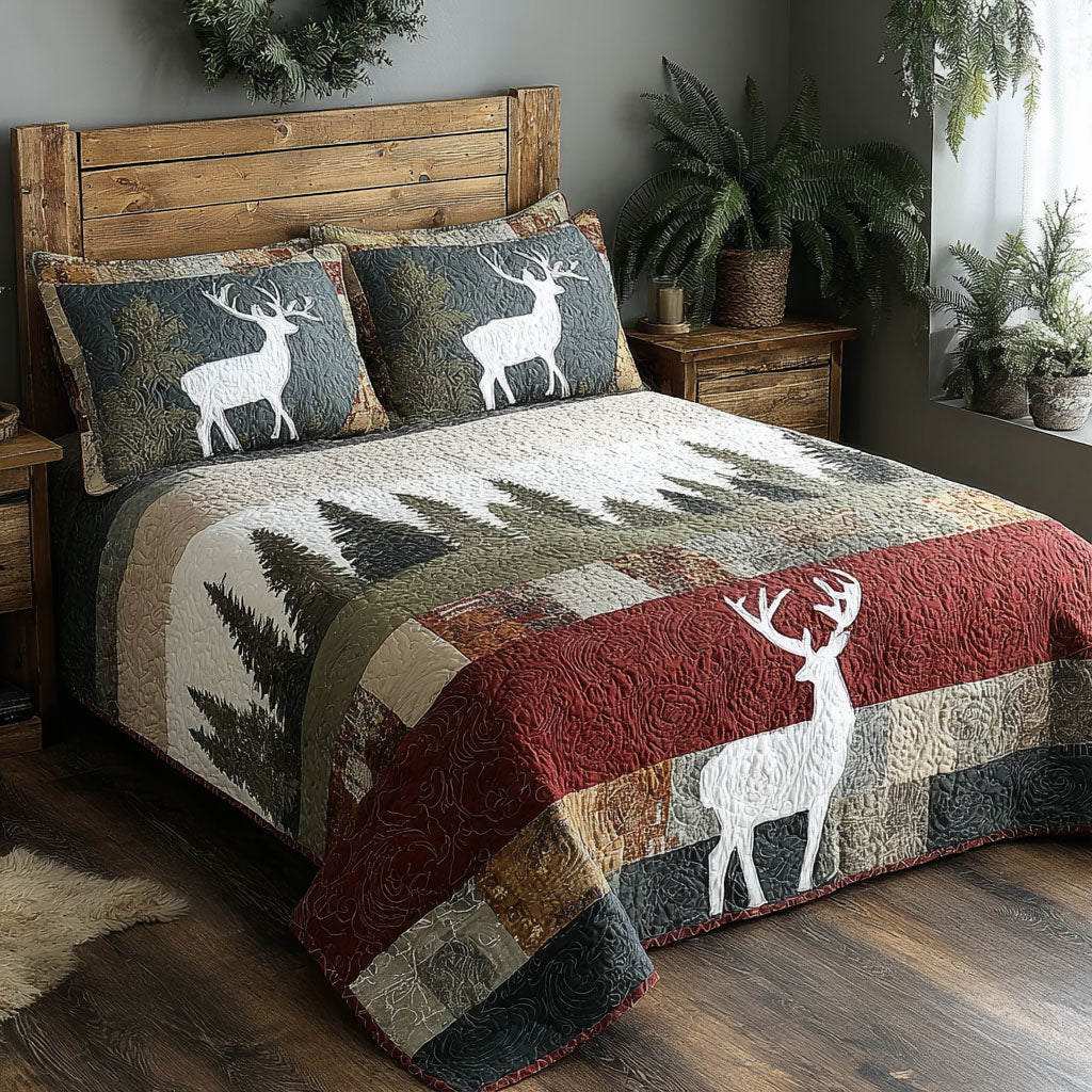 Deer Ridge 3-Piece Quilted Bedding Set - Single (59" x 70")