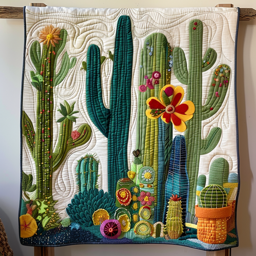 Desert Blooms Quilted Blanket - Throw (55" x 60")