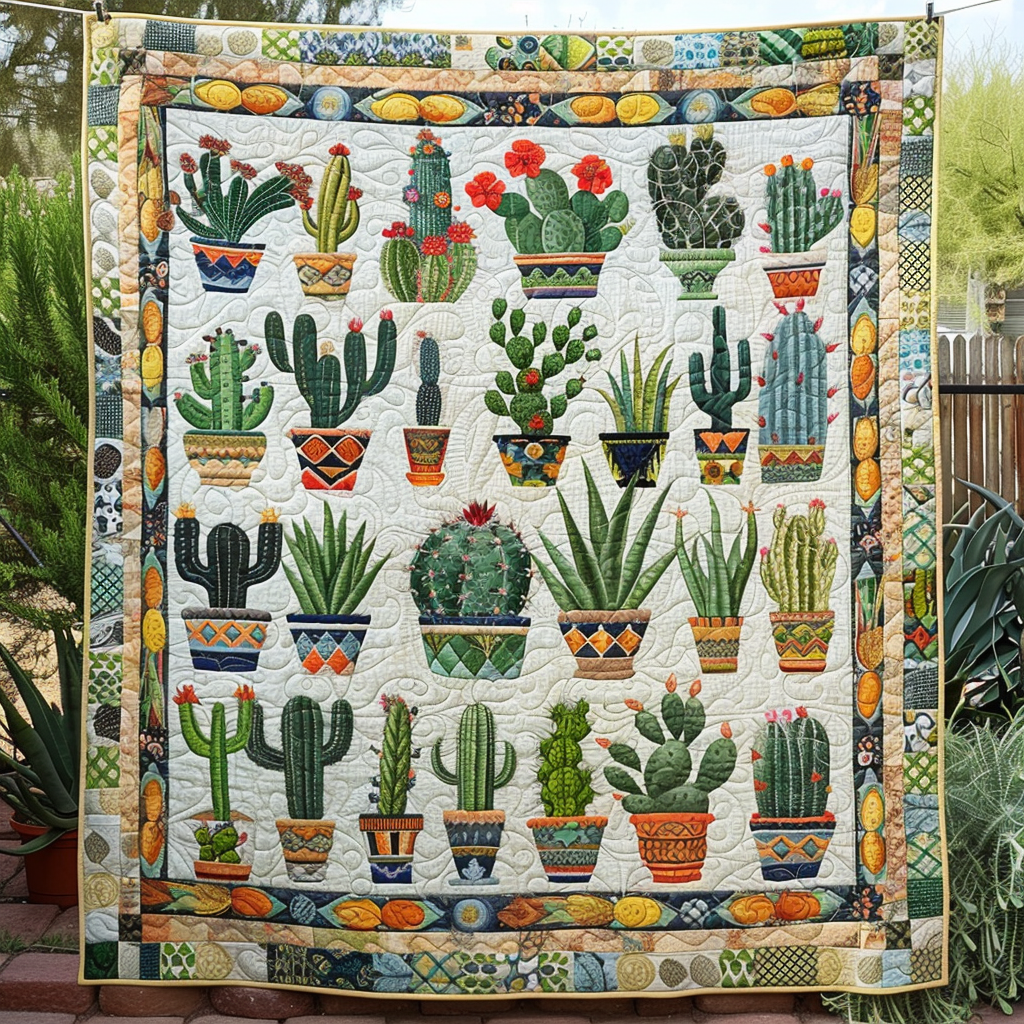 Desert Oasis Quilted Blanket - Throw (55" x 60")