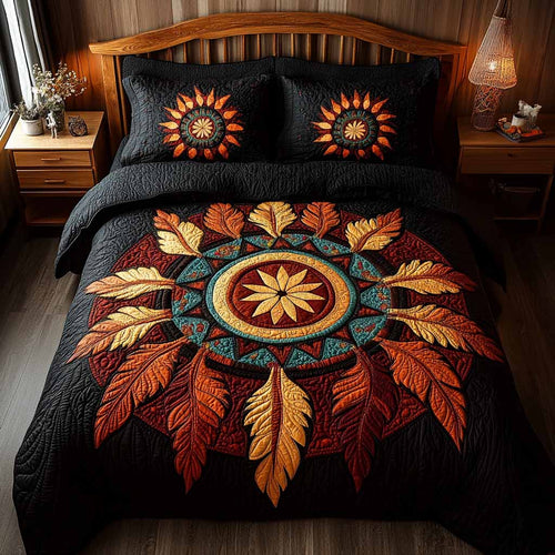 Desert Sun Reverie 3-Piece Quilted Bedding Set - Single (59" x 70")