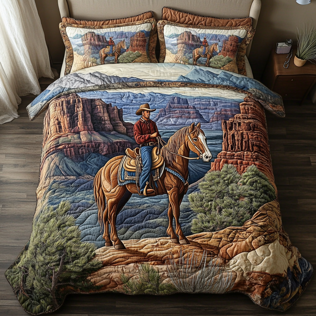 Desert Trail 3-Piece Quilted Bedding Set - Single (59" x 70")