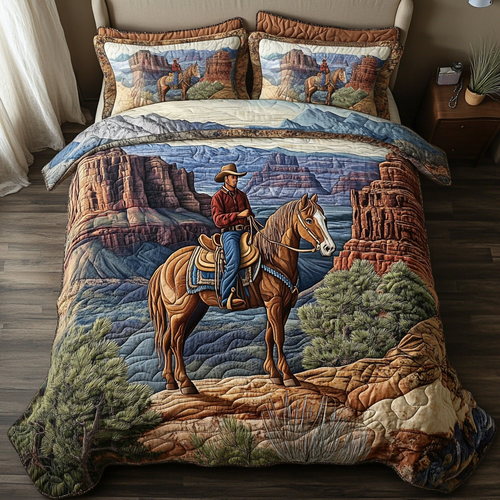 Desert Trail 3-Piece Quilted Bedding Set - Single (59" x 70")