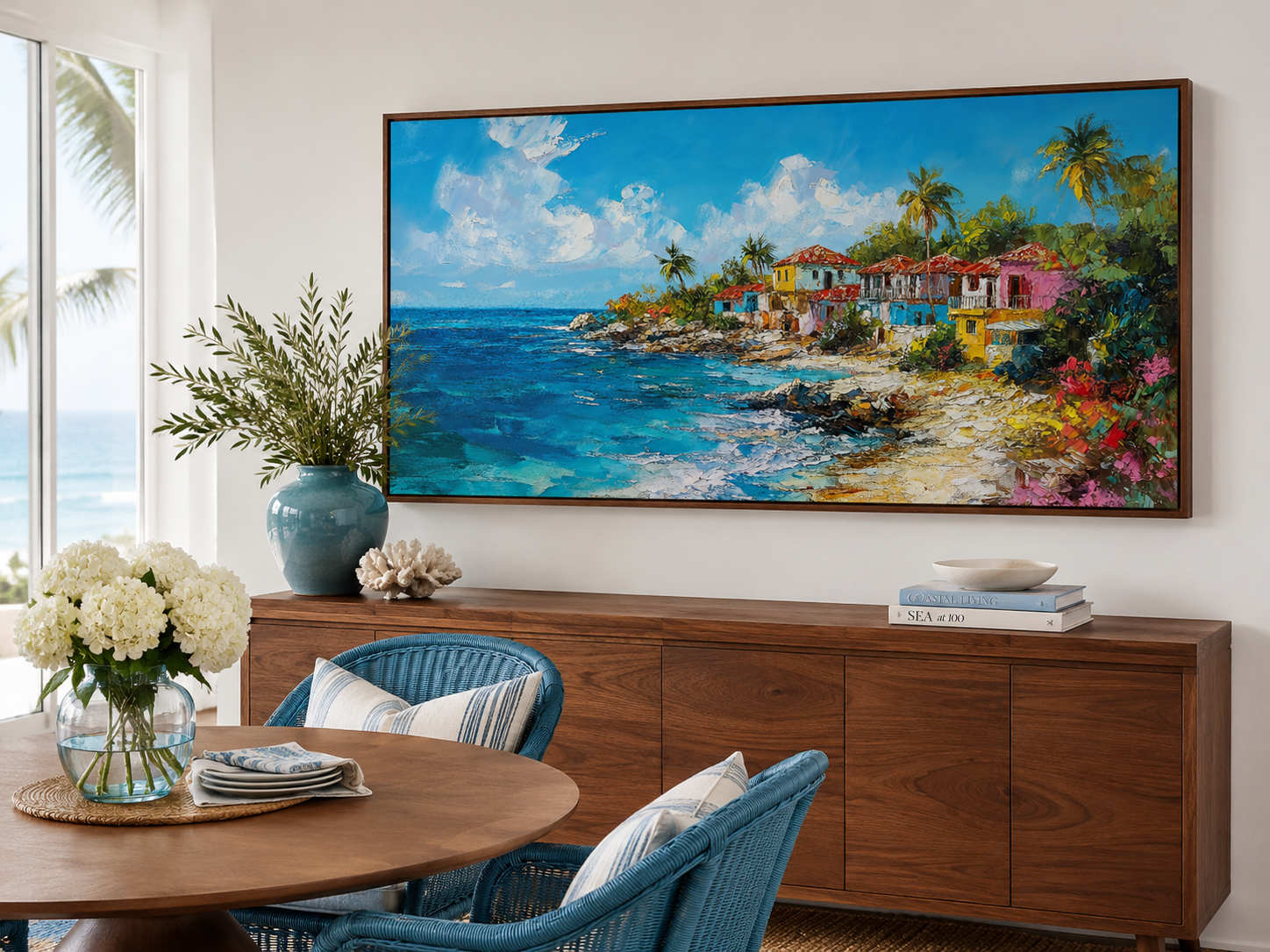 Dominican Republic Beach Painting Canvas Wall Art