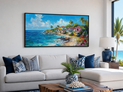 Dominican Republic Beach Painting Canvas Wall Art
