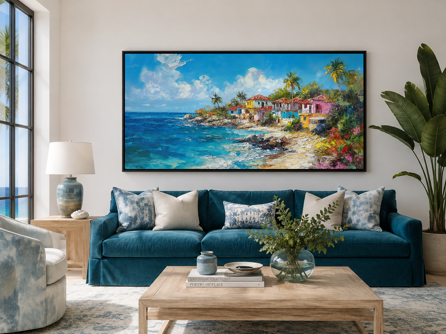 Dominican Republic Beach Painting Canvas Wall Art
