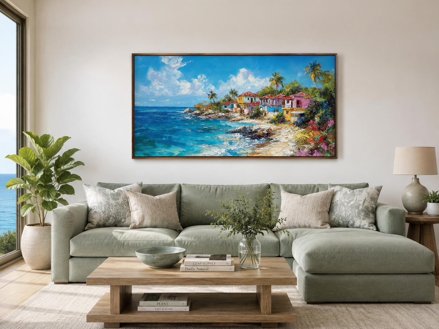 Dominican Republic Beach Painting Canvas Wall Art