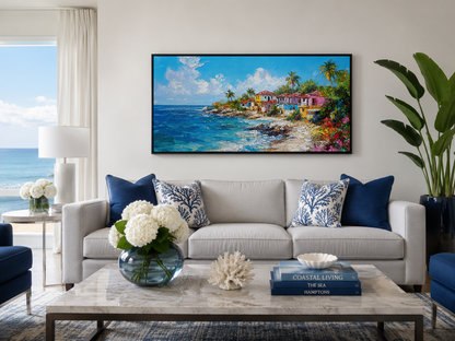 Dominican Republic Beach Painting Canvas Wall Art