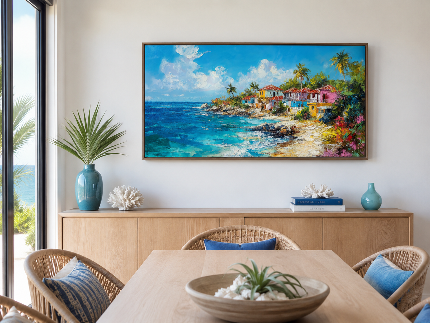 Dominican Republic Beach Painting Canvas Wall Art