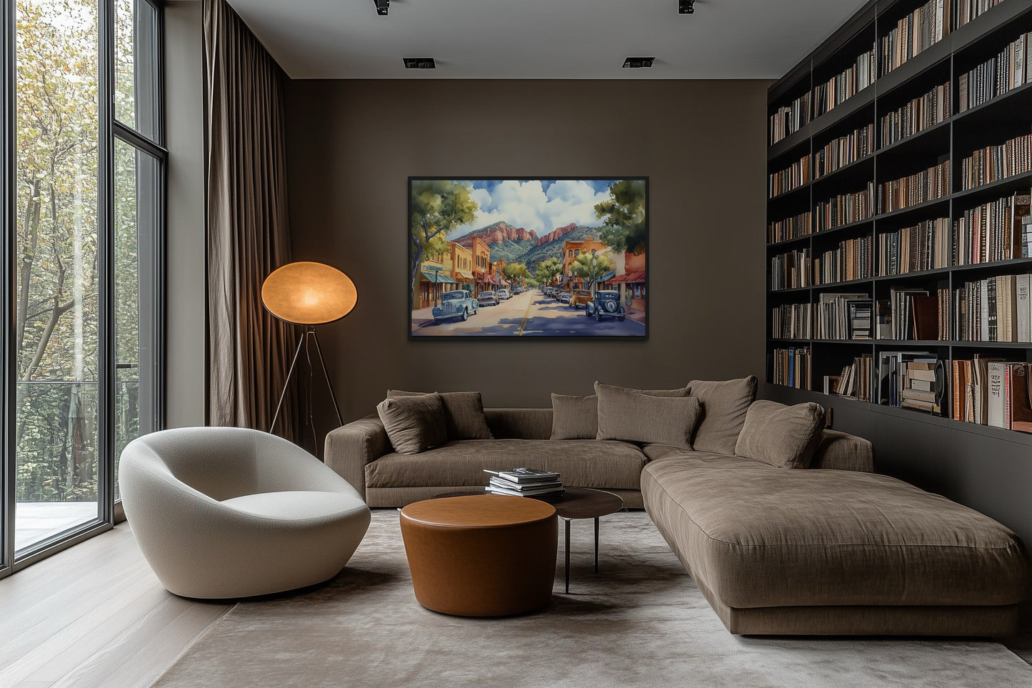 Downtown Sedona Arizona Framed Canvas Wall Art
